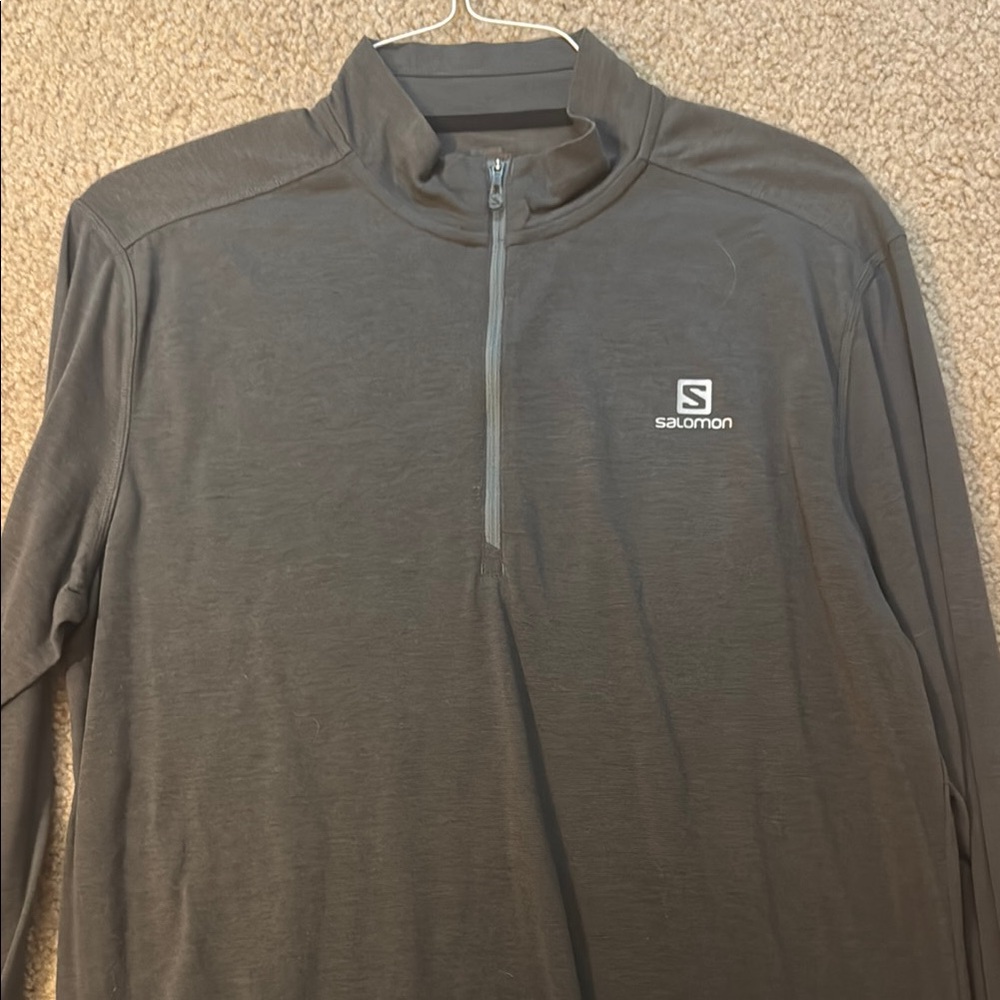 Salomon Gray Quarter-Zip Pullover